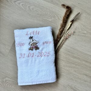 Handdoek baby in zachte kleuren en schattige ontwerpen